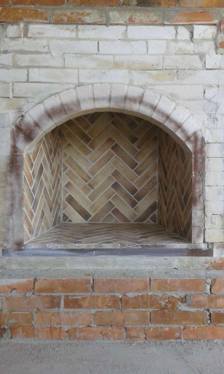 Кирпичная каминная топка