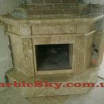Каминная топка с мраморным порталом