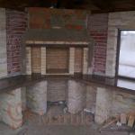 Кладка кирпичной топки для барбекю