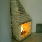 Кладка кирпичной топки камина