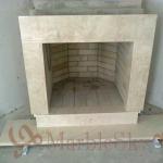 Кладка кирпичной топки для мраморного камина