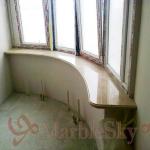 Мраморный подокооник закругленный - изделия из мрамора и гранита Изделия из мрамора и гранита на заказ - подоконник мраморный